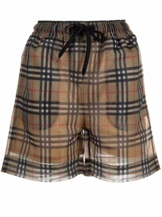 Burberry сетчатые шорты в клетку Vintage Check