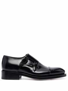Santoni туфли монки с пряжками