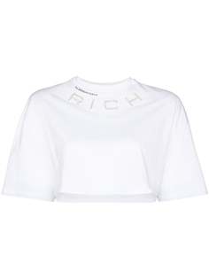 Alessandra Rich A RICH TOP TEE CN SS RICH EMBLLSJD LOGO