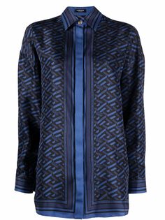 Versace рубашка с длинными рукавами и логотипом