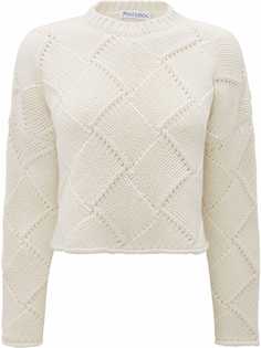 JW Anderson CROPPED OVERSIZE CREWNECK