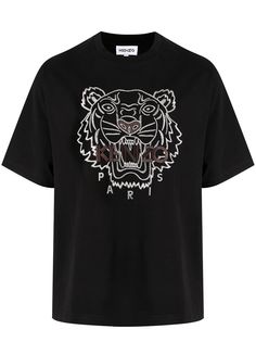 Kenzo футболка с вышивкой Tiger