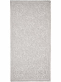 Burberry monogram-pattern frayed scarf