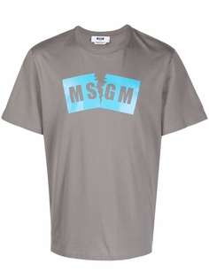 MSGM Broken logo-print T-shirt