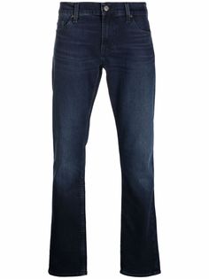 7 For All Mankind dark-wash slim-fit jeans