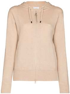 Brunello Cucinelli BRUN KNT CARDI CN LS HOODIE ELST HEM ZIP