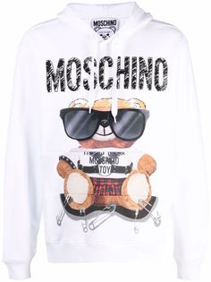 Moschino bear-motif cotton hoodie
