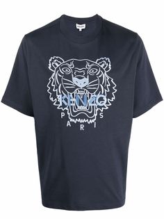 Kenzo Tiger-embroidered cotton T-shirt