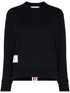 Thom Browne THOM TOPS SWTSHRT CN LS BCK STRP FRNT PT