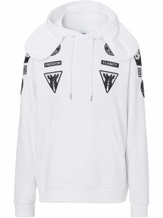 Burberry Badge Appliqué Cotton Hoodie