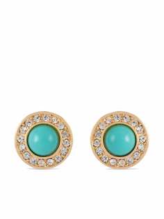 Christian Dior 1980s pre-owned cabochon-embellished clip-on earrings
