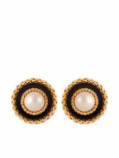 Chanel Pre-Owned серьги-клипсы с декоративным жемчугом