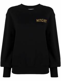 Moschino толстовка с логотипом и объемными рукавами