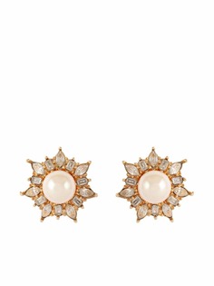 Christian Dior 1980s pre-owned Swarovski-embellished clip-on earrings