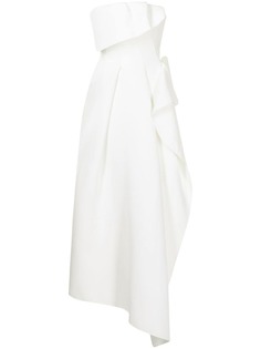 Maticevski frilled-trim strapless gown