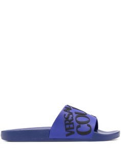 Versace Jeans Couture шлепанцы с тисненым логотипом