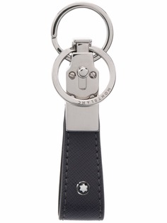 Montblanc logo-print leather keyring