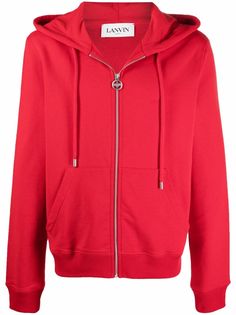 LANVIN zip-up cotton hoodie