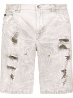 Dolce & Gabbana джинсовые шорты с прорезями