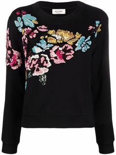 Blugirl floral sequin-embellished cotton sweatshirt