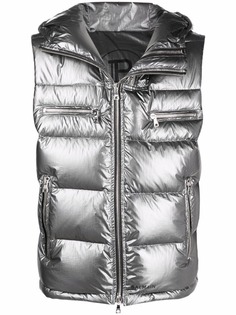 Balmain hooded puffer gilet
