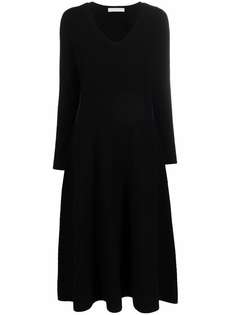 Fabiana Filippi virgin wool-blend V-neck dress