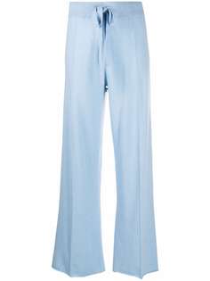 Allude wide-leg knitted trousers