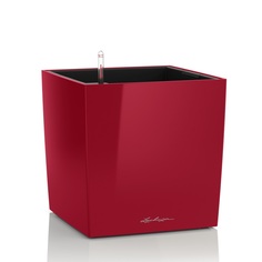 Кашпо с автополивом Lechuza cube premium 40см бордо