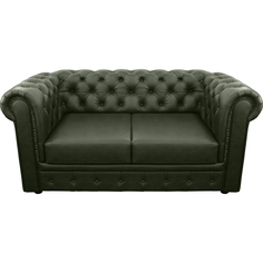 Диван ФС Никола натуральная кожа зеленый без механизма раскладывания 170х95х80