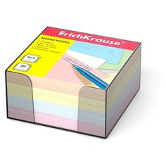 ErichKrause блок-кубик в подставке 90 х 90 х 50 мм, 4 цвета (995721187-5141) голубой/розовый/желтый