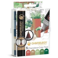 Набор цветовых блендеров "Chameleon" Nature Tones, природные тона 5 шт.