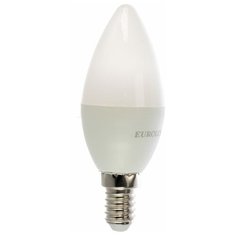Лампа светодиодная LL-E-C37-6W-230-2,7K-E14 (свеча, 6Вт, тепл., Е14) Eurolux, 10 шт