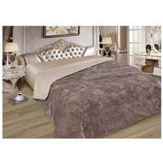 Покрывало Marianna Elite c мехом, 160 х 220 см, светло-коричневый