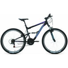 Горный (MTB) велосипед FORWARD Raptor 27.5 1.0 (2020) черный/фиолетовый 16" (требует финальной сборки)