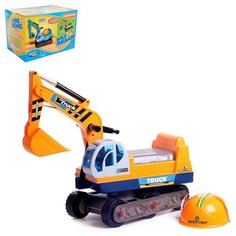 Толокар «Экскаватор», подвижный ковш, цвет жёлтый Qun Xing Toys