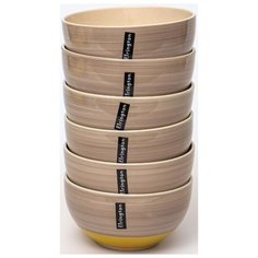 Набор состоящий из 6 салатников 500мл серия АЭРОГРАФ, декор СЕРЫЙ, салатники изготовлены из керамики, ТМ Elrington, артикул 139-23060-6