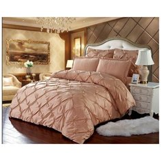 Комплект постельного белья Евро ,Шелк, Сатин, Подарочный E Shine