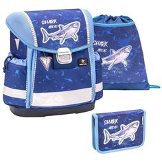Ранец Belmil Classy - Shark-2, Акула, синий, с наполнением