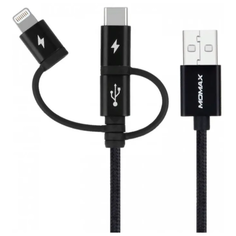 Кабель Momax One link 3 in 1 Fast charge/Sync USB Cable-1m - DX1D