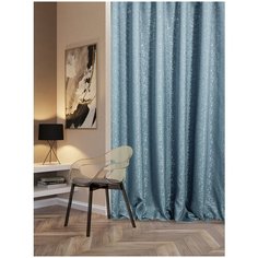 Шторы Интерия Штора блэкаут рогожка Valeria 130*260 см 1 шт бирюзовый