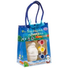 BONDIBON Набор для росписи фигурки Новогодние украшения Снеговик (ВВ0977-1)