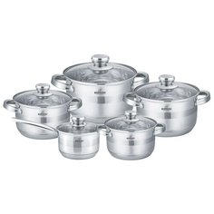 Набор посуды Bohmann BH-1275-10 10 пр. серебристый