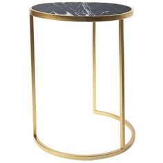 Столик интерьерный с чёрным мрамором 40x40x50 см ГЛАСАР