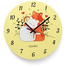 Настенные часы "Cat love" 31 3D Decor