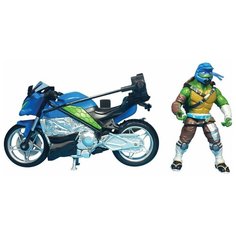 Игровой набор Playmates TOYS TMNT Movie Line 2016 Мотоцикл с фигуркой Лео 89301T