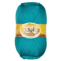 Пряжа Adelia "JESSICA" 67% шерсть, 33% полиэстер №25 бирюзовый - 5 мотков по 100 г