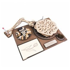 3D деревянный конструктор Robotime Рисовальная машина Да Винчи - Шулер