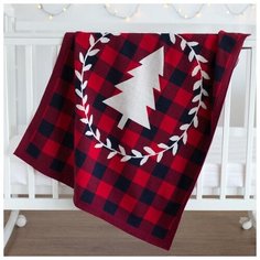 Плед вязаный Крошка Я "Елочка" 80*100 см, 100% хлопок 5390047