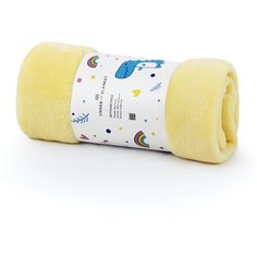 Детский плед велсофт 90х110 светло-желтый Under the Blanket