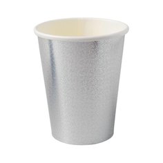 Стакан бумажный "Сияние" набор 6 шт, цвет серебро 5040614 Страна Карнавалия